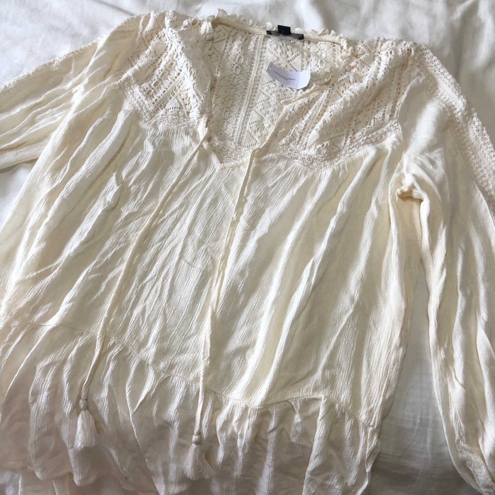 American Eagle White Blouse NWT
